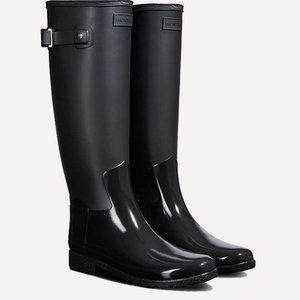 Hunter Refined Slim Fit Tall Gloss Duo Rain Boots